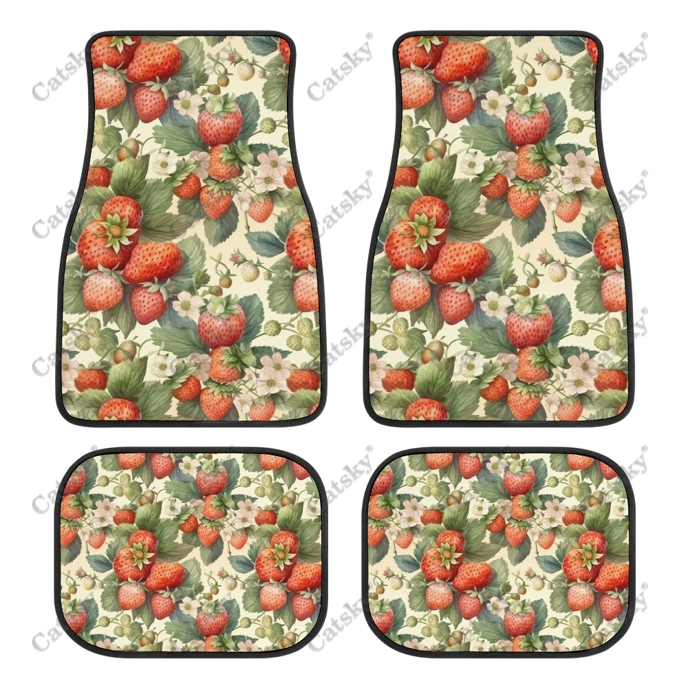 

Автомобильные коврики с рисунком акварели, клубники, 4 шт.