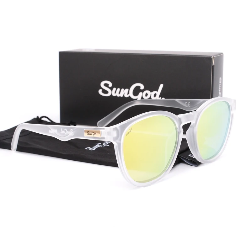 SUNGOD Vintage Fashion Polarized Blue Mirror Sunglasses