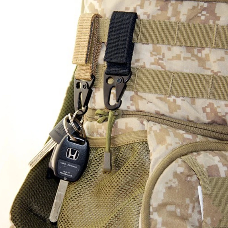 carabiner clips Carabiner High Strength Nylon Key Hook Military Webbing Buckle Hanging System Belt Buckle Hanging Camping Metal Accessories