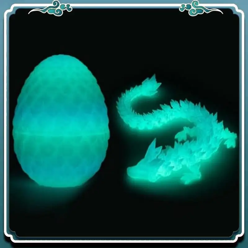 3D Printed Dragon Egg Mystery Crystal Dragon Egg Fidget Toys Surprise +Dragon Inside 1Set