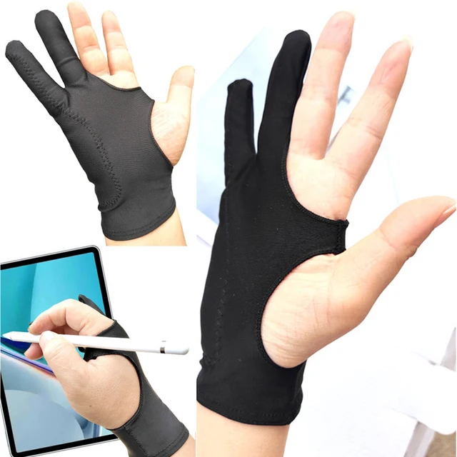 Two Finger Anti-fouling Glove For Artist Drawing Pencil Graphics Tablet Pad  Pen Palm Rejection Glove for iPad Android Tablet - AliExpress