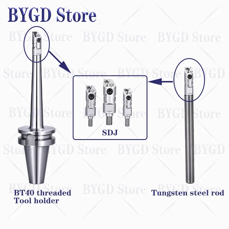 BT30/BT40 SDJ Boring Tool Holder Set – Precision CNC Boring Head Arbor with Lock-Tooth Connection for LBK, CBK, EWN, RBH & TCT Systems (SDJ10–SDJ25) 5