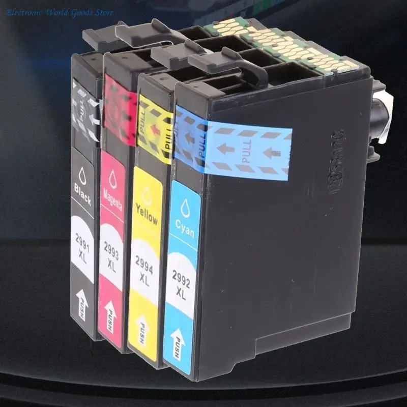 Lot de 4 Cartouches d'Encre Compatibles T2991 T2992 T2993 T2994 pour Epson XP-235 XP-245 XP-247 XP-332 XP-335 XP-342 XP-345 XP-432 XP-435 XP-442 XP-445