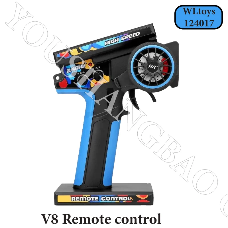 Assortiment de 7 pièces de rechange pour voiture RC, incluant une pièce jaune et une verte.