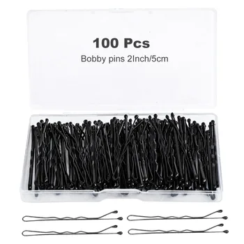100 Pieces Hair Clip Black Hair Pin Set for Women Girls Kids Premium Wave Black Hair Pin with Storage Box 1