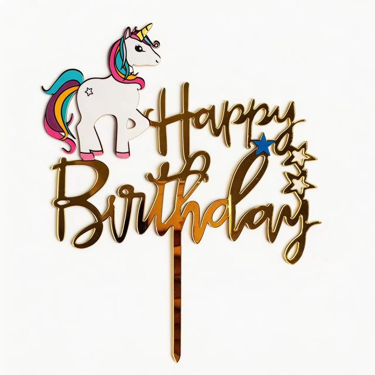 Regenbogen-Einhorn Geburtstagsparty Dekorations-Set Tischgeschirr Becher Teller Servietten Ballons Hintergrund-Banner Geschenktüten Mädchen-Partyzubehör – Detail 15