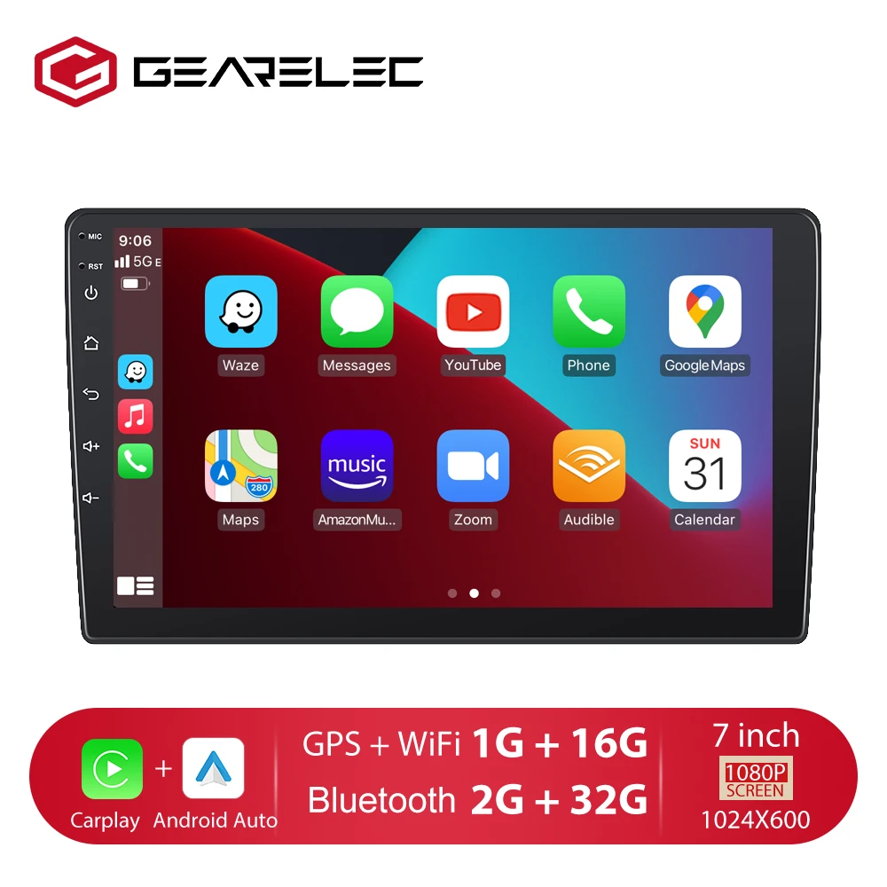 2 Din Autoradio Android Universal Carplay Android Auto Multimedia Player 10 Pollici Car Stereo Wifi Navigatore Gps Bluetooth