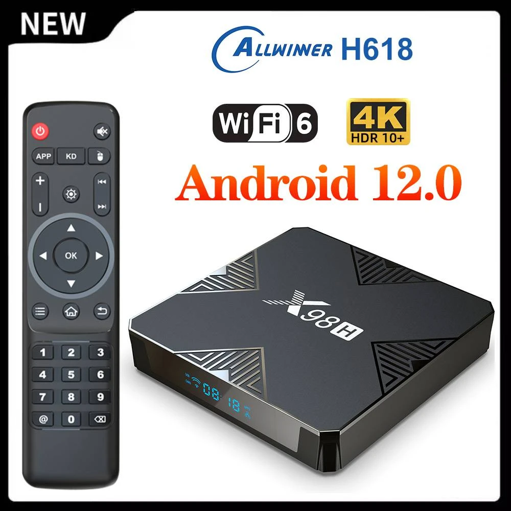 Yeni Allwinner H618 TV kutusu Android 12 dört çekirdekli Cortex A53 4K  60fps medya oynatıcı Android 12.0 Wifi6 Google ses Set Top Box|Set Üskü  Kutuları| - AliExpress