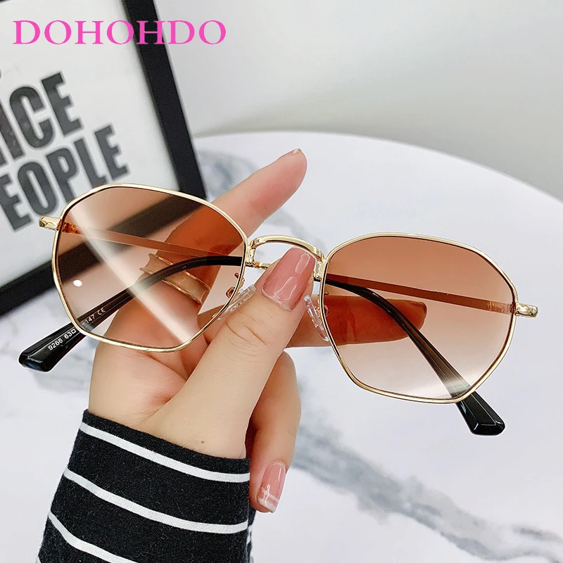 

DOHOHDO Polygon Metal Fashion Sunglasses For Women Men 2024 Sun Glasses Classic Vintage UV400 Outdoor Shades Lentes de sol mujer