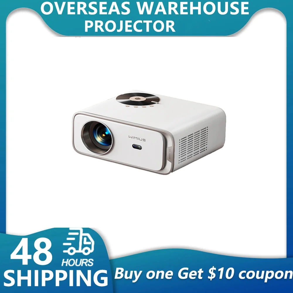 Wimius-Android 500ansiポータブルプロジェクター,フルHD, 1080p