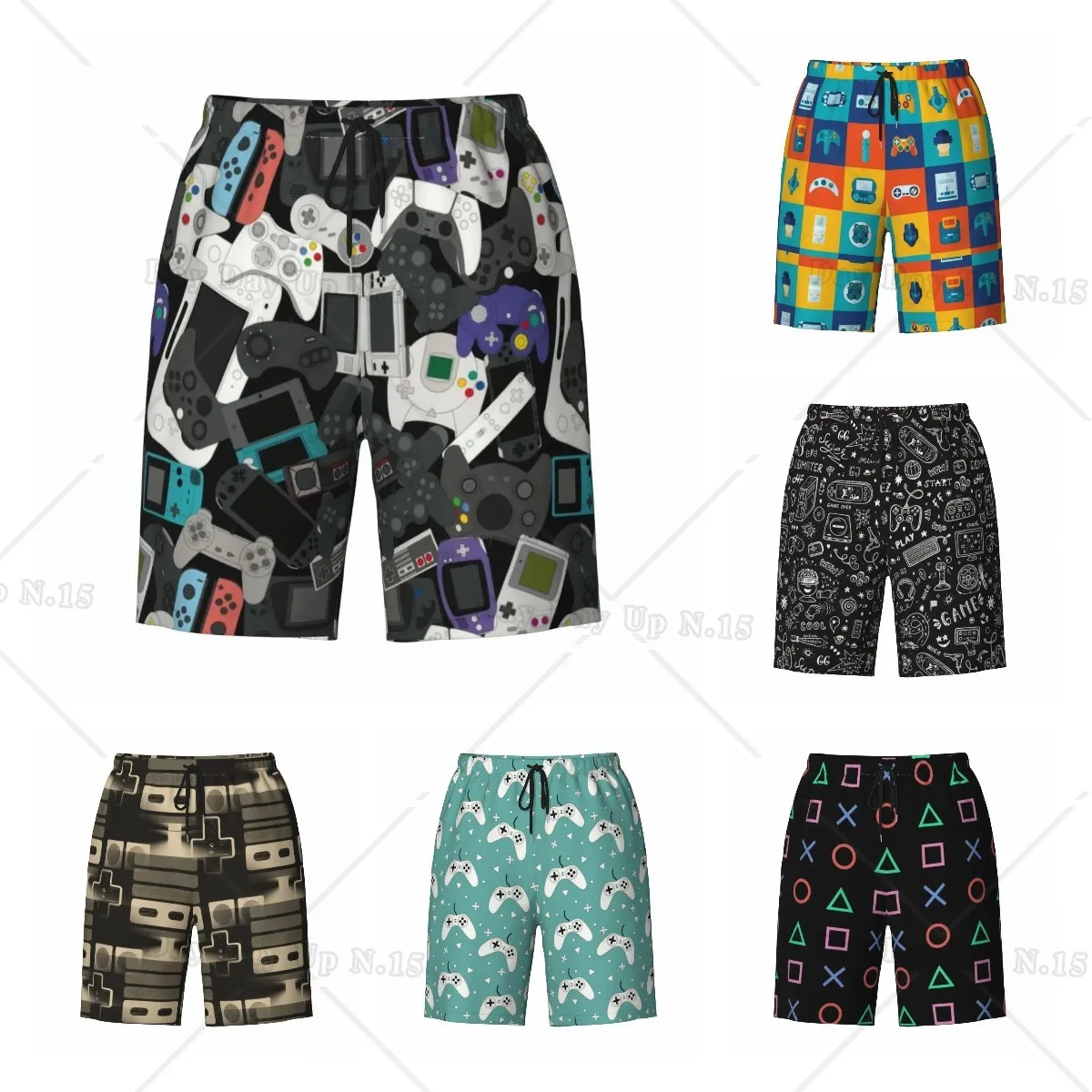 

Gamer Gaming Controller Men's Swim Trunks Beachwear Quick Dry Beach Board Shorts Video Game Lover Swimming Boardshorts