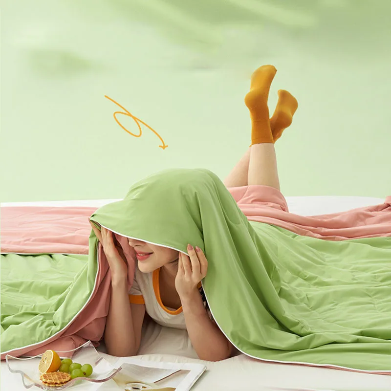 New Watermelon Summmer Cool Feel Blanket Washable Breathable Air  Conditioning Comforter Ice Fiber Thin Quilt Heat Dissipating - AliExpress