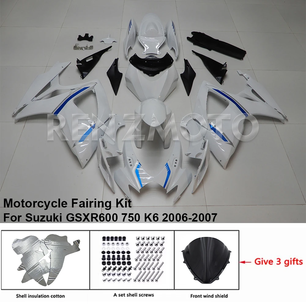 

Аксессуары для мотоцикла, комплект обтекателей из пластика для Suzuki S0606-107a R750 2006-2007 K6