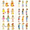 Magnetic Dress Up Princess Gifts For 3-8-Year-Old Girls 63Pcs Magnetic Dress-Up Wooden Doll Pretend Play Set With 4 Wooden Doll 4
