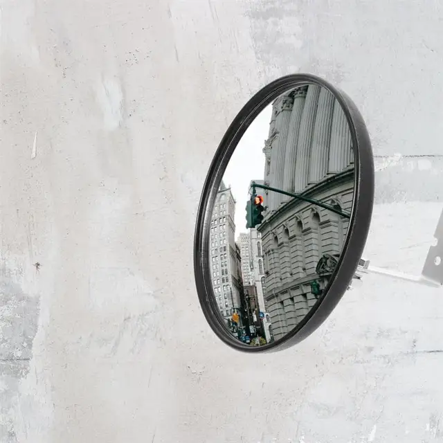 Specchio Di Sicurezza Convesso 130° 30cm - Per Parcheggio, Garage E Strade, Con Supporto Regolabile - Foto 6