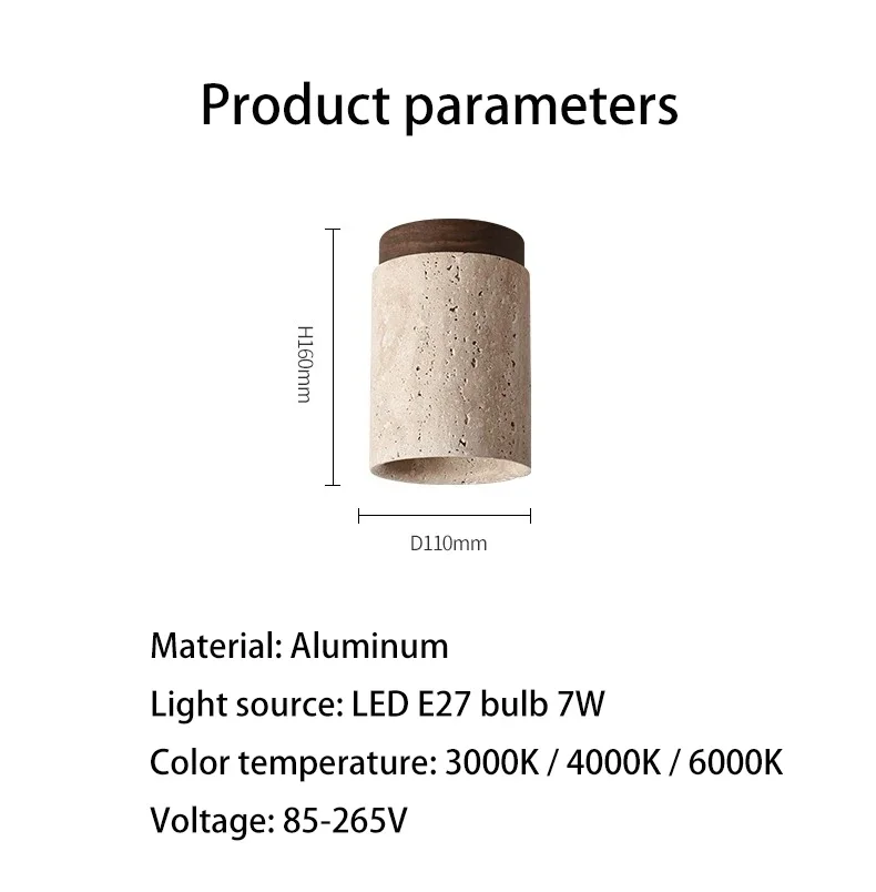 Japanese Style LED Ceiling Downlight Surface Mounted Wood Image 12