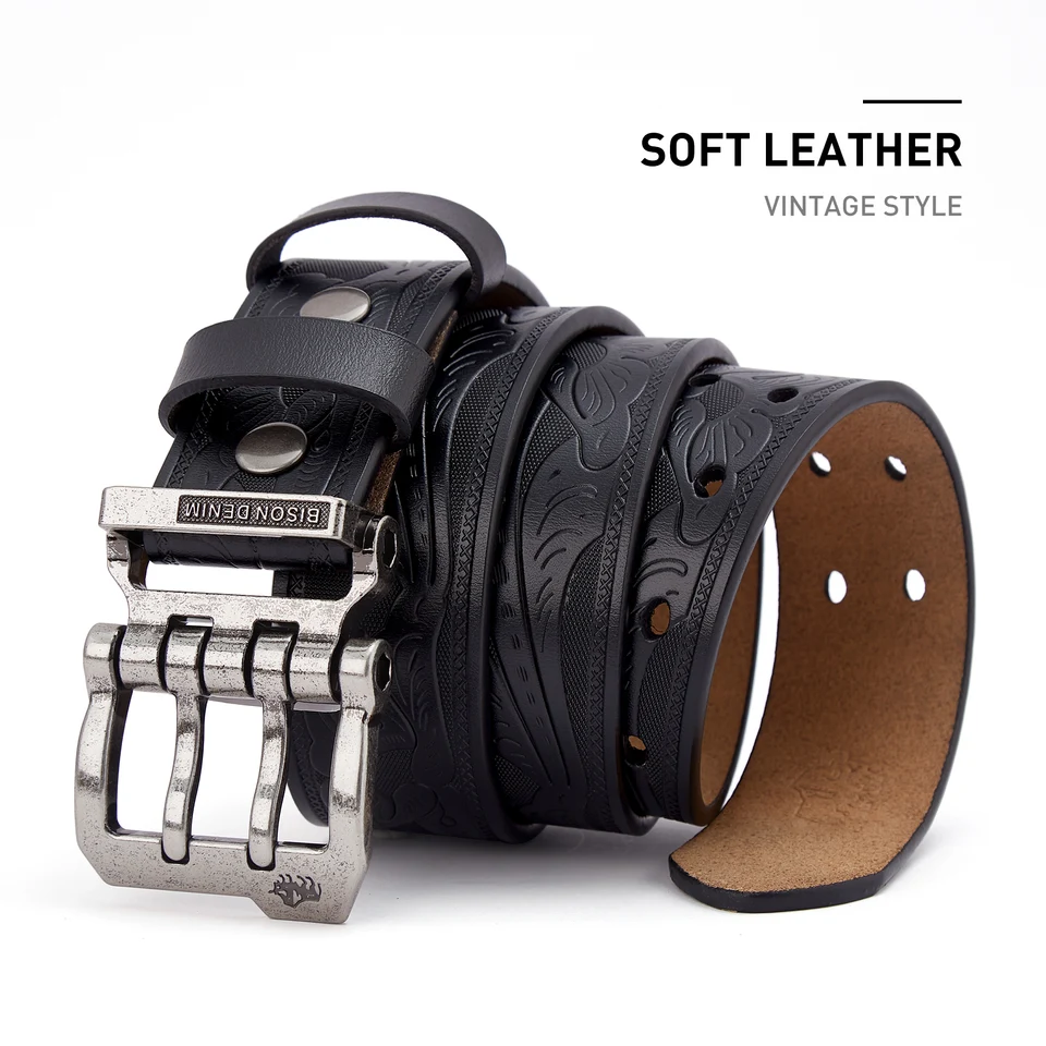 ビンテージ　ストラップ　極太　デニム生地　裏地レザー　金属バックル 71Xoeb5DbeL.jpg