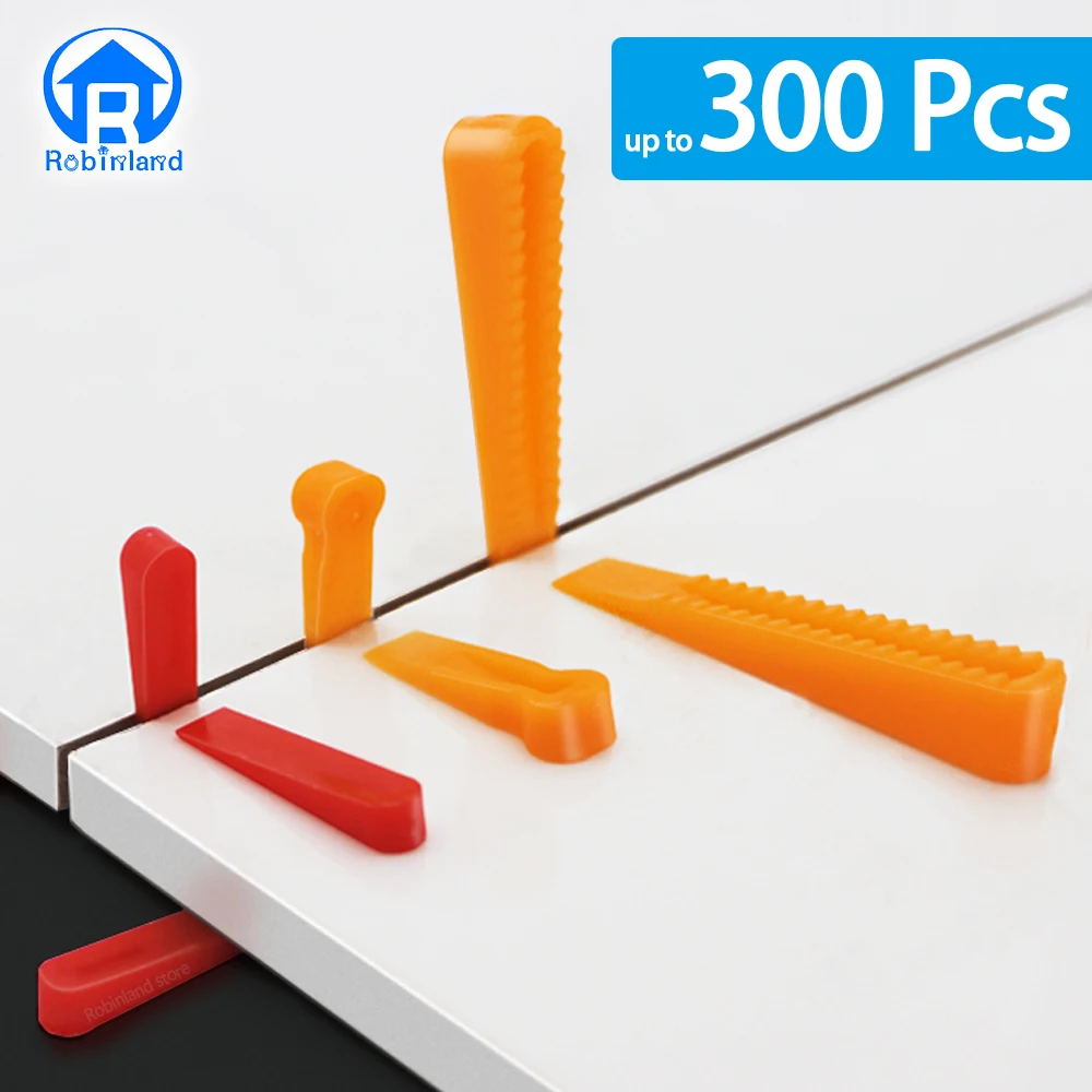100-300Pcs Reusable Ceramic Spacers Wedge Tile Leveling System Position Clips Wall Floor Fixing Gap Construction Tools Tile Spacers Tile Leveling Tools