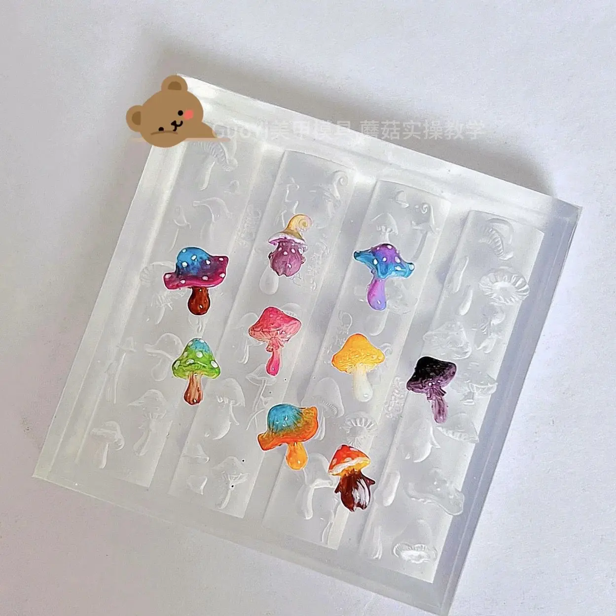 1pc Bowknot Sea  Jellyfish Shell Rose Leaf  3D Acrylic Mold Nail Art Decoration Nails DIY Design Silicone  Nails Mol