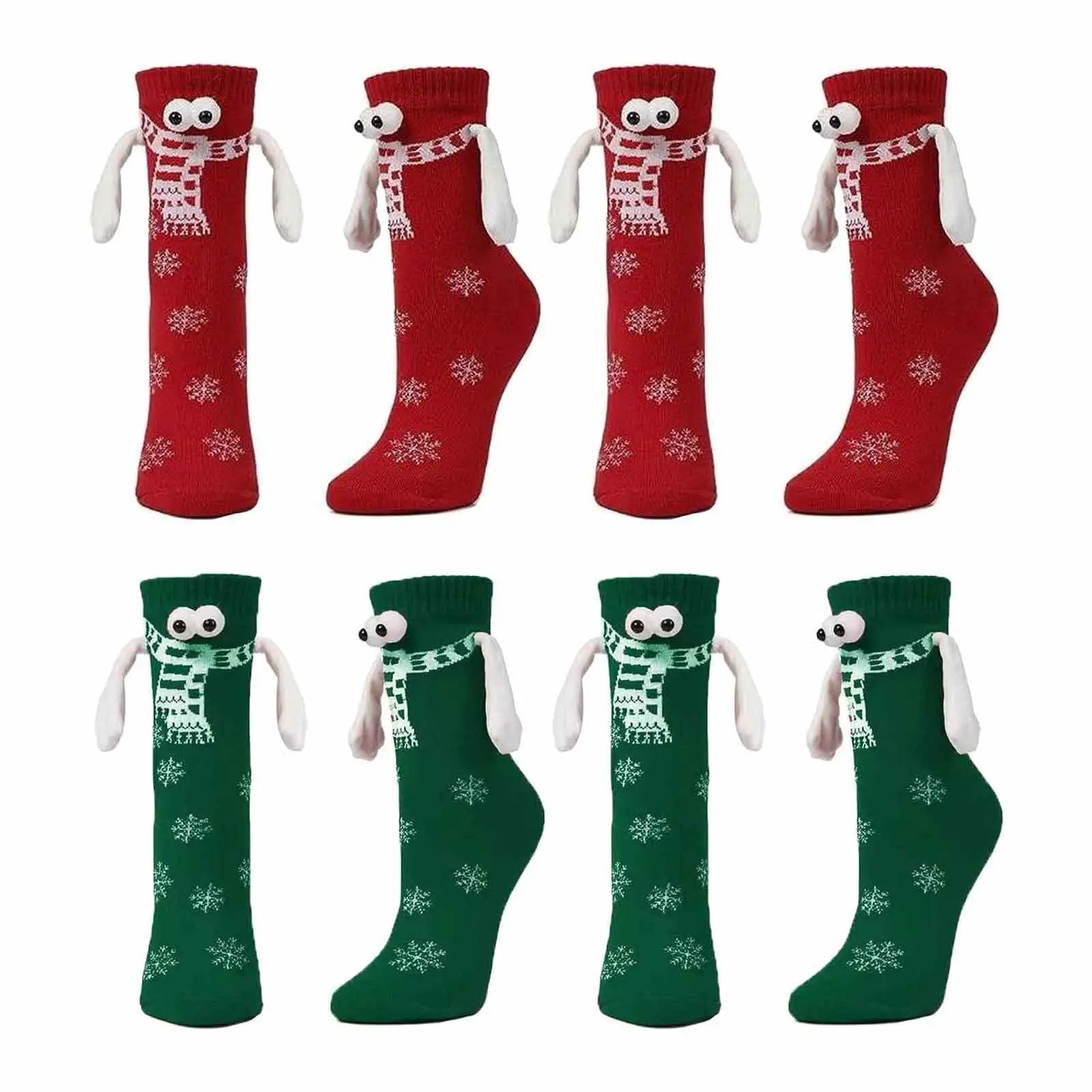 

Men Women Funny Creative Magnetic Christmas Socks Hand In Hand Holding Hands Socks Couple Family Christmas Gift