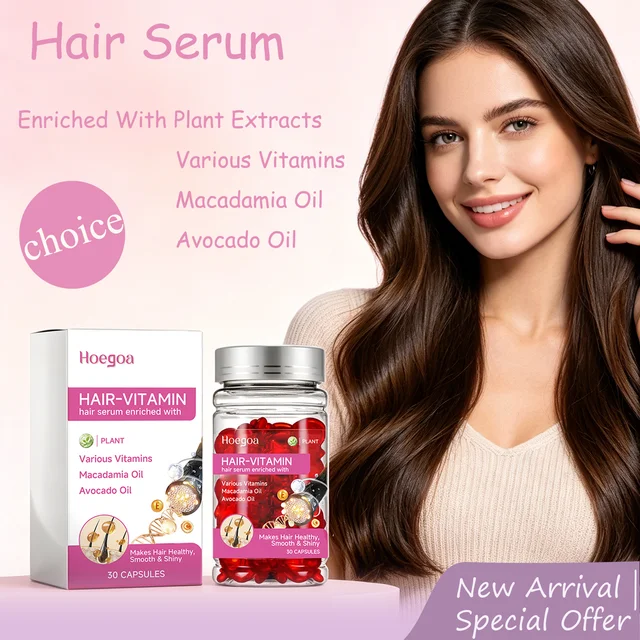 HOEGOA 30PCS Hair Serum Nourishes Hair And Scalp Repairs Damaged Hair Reduces Split Ends Prevents Dryness Hair Treatment Serum