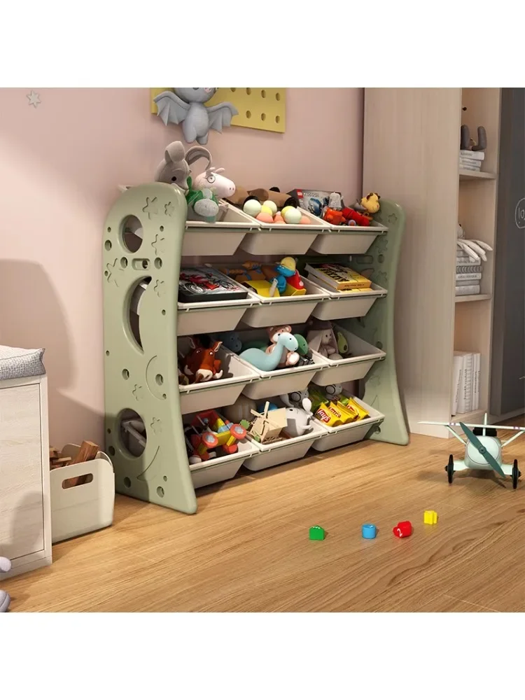 Children's toy storage rack large capacity large finishing cabinet household living room multi-layer classification bookshelf