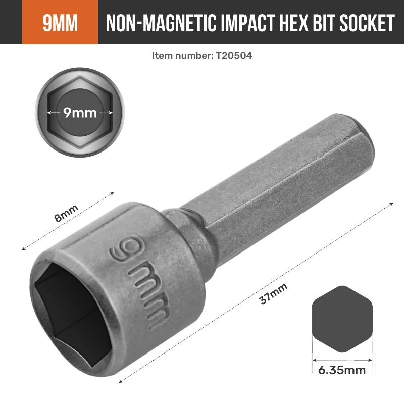4-13 MM Nicht-Magnetische Innensechskant Sets Sechskantschlüssel Adapter Mutter Sets Schraubendreher-set Bits Sets Werkzeug Steckschlüssel Hand Werkzeug – Detail 17