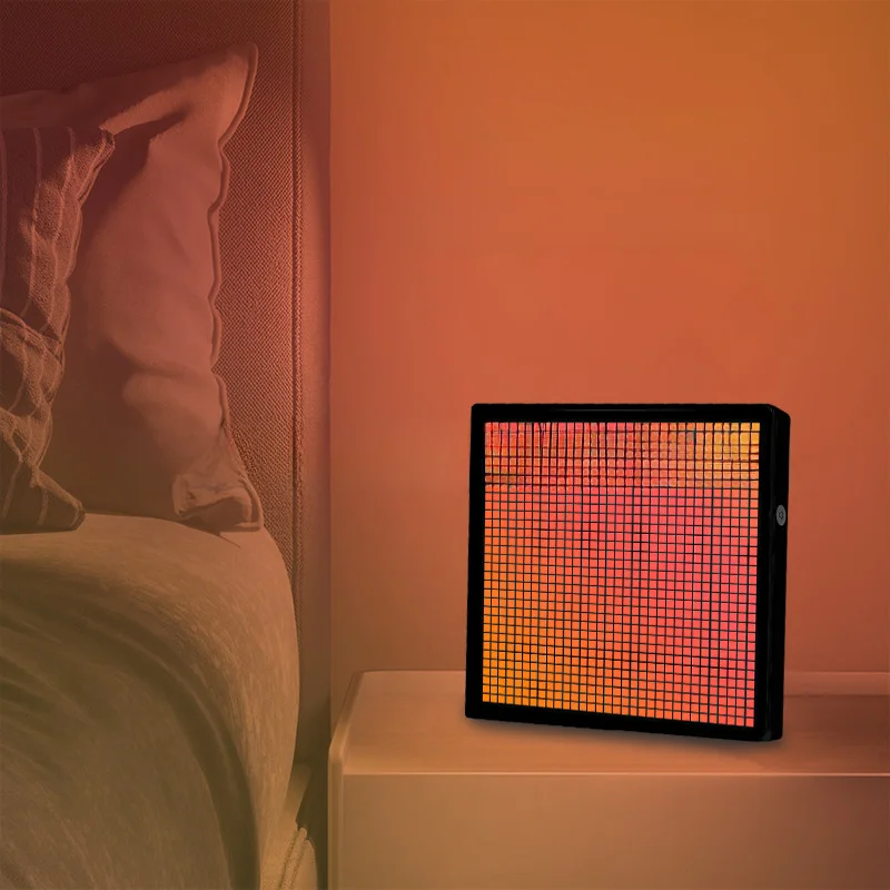 신상 LED 픽셀 스크린, 블루투스 픽셀 스크린, DIY 휴일 선물 테이블 사진 프레임, 벽 펜던트 분위기 픽셀 스크린