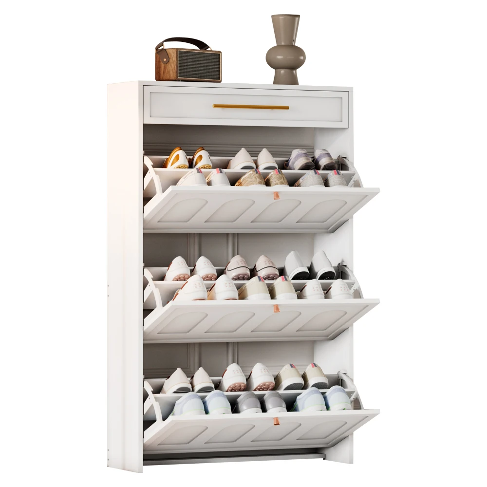 70×25×123,5 cm moderner Schuhschrank, multifunktionales Schuhregal mit 6 Fächern und 1 Schublade, Schuhaufbewahrung, Organizer, Schrank, Schränke – Detail 17