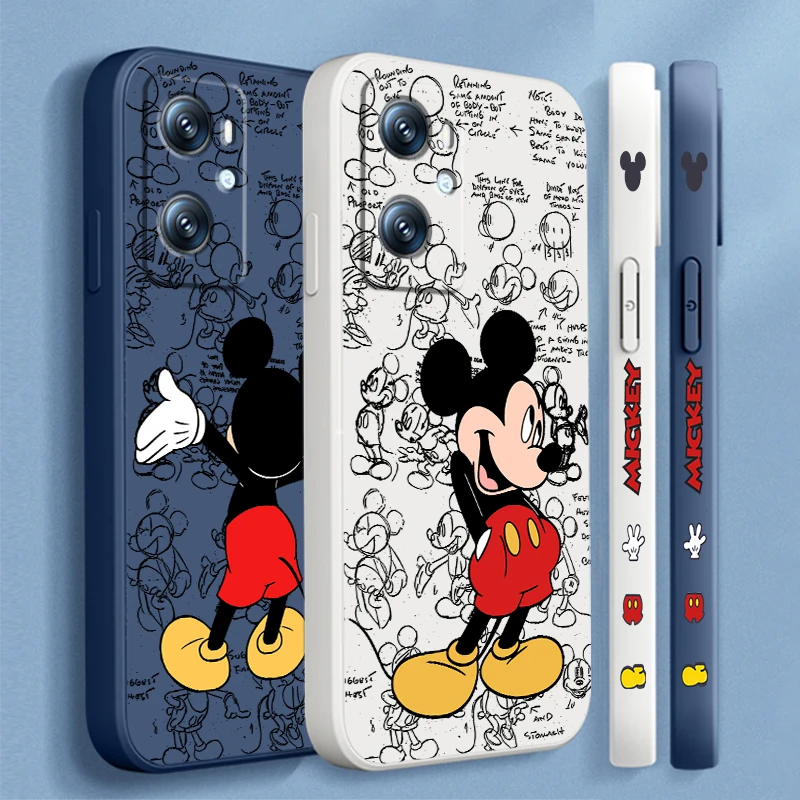 

Cartoon Mickey Disney For OPPO Find X6 X5 X3 A98 A96 A94 A93 A77 A76 A74 A72 A57 A53 A16 5G Liquid Left Rope Phone Case