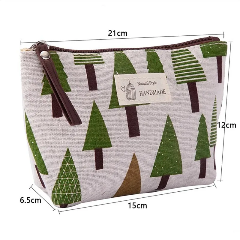 Soft Cosmetic Bag Canvas Bear Women Travel Storage Bag Toiletries Organize Cute Cosmetic Bag Portable Make Up Bags - 4