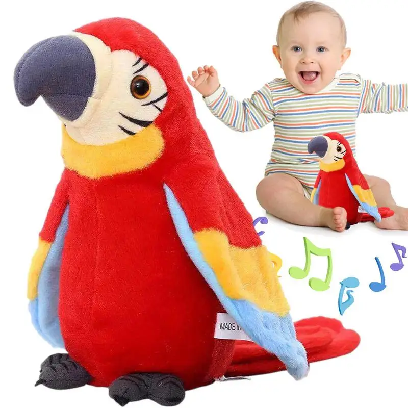 Talking Parrot Colorful Speaking Parrot Talking Parrot No Matter What You Say Will Repeat What You Say Learning Good Helper electric talking parrot stuffed plush cute talking parrot toy toy bird repeat what you say children kids baby birthday gifts