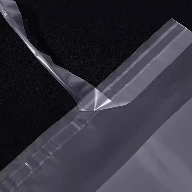 100pcs Self-adhesive Clothing Bags English Anti Suffocation Warning Self-adhesive Transparent Plastic High Transparency Pack Bag 3