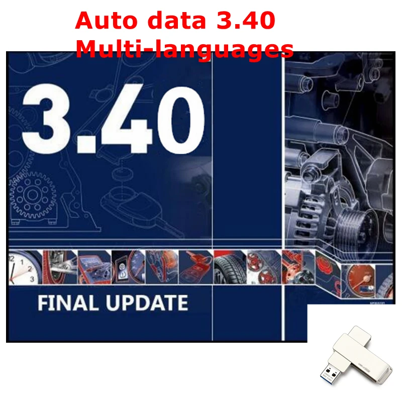 Auto Repair Software Auto Data 3.40 Multi-languages Send by CD Guide Version Remote Automotive Car Tool car repair software