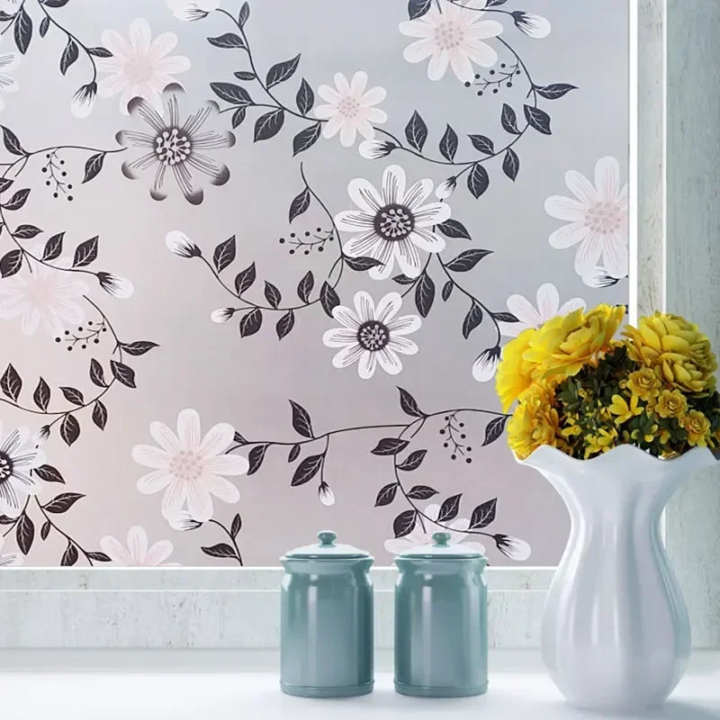 45x100cm Frosted Opaque Glass Window Films Self-adhesive Decorative Privacy Vinyl Stickers Anti UV for Home Decor window privacy film window film window sticker self adhesive vinyl