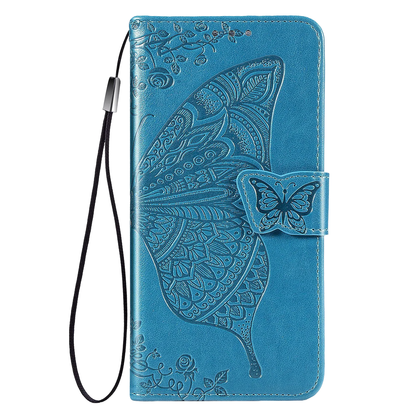 Butterfly Leather Flip Wallet Phone Case Cover