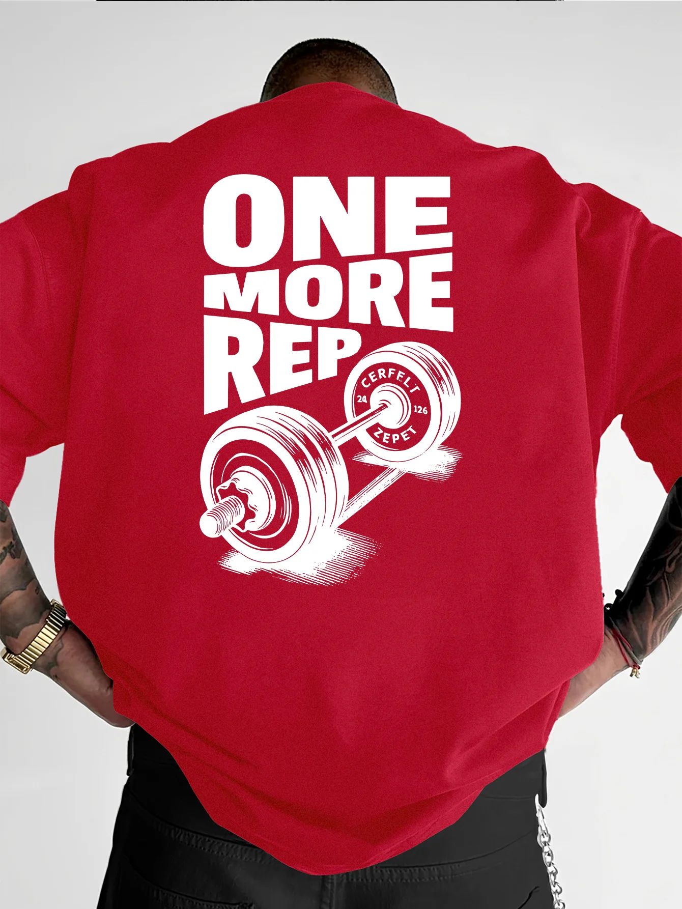 ตัวเลือกสินค้า เสื้อยืดวินเทจ ONE MORE REP สำหรับออกกำลังกาย
