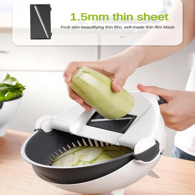 Kitchen Multifunctional Vegetable Cutter with Drainage Basket Kitchen  Vegetable and Fruit Cutter Cooking Kitchen Items - AliExpress