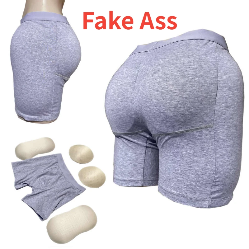 Man Sexy Underwear with Butt Pads Ass Muscle Enhancers Lingerie Cosplay Fitness Bodyshaper Sissy CD Costume Crossdresser Pants