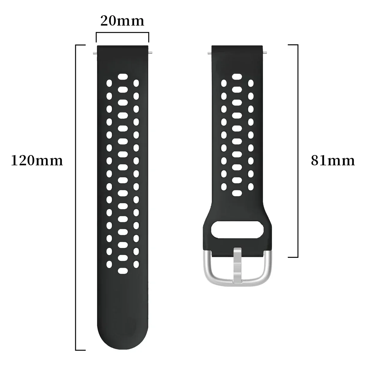 Premium Silicone Strap for Active Sports – Breathable and Stylish Watchband Accessories