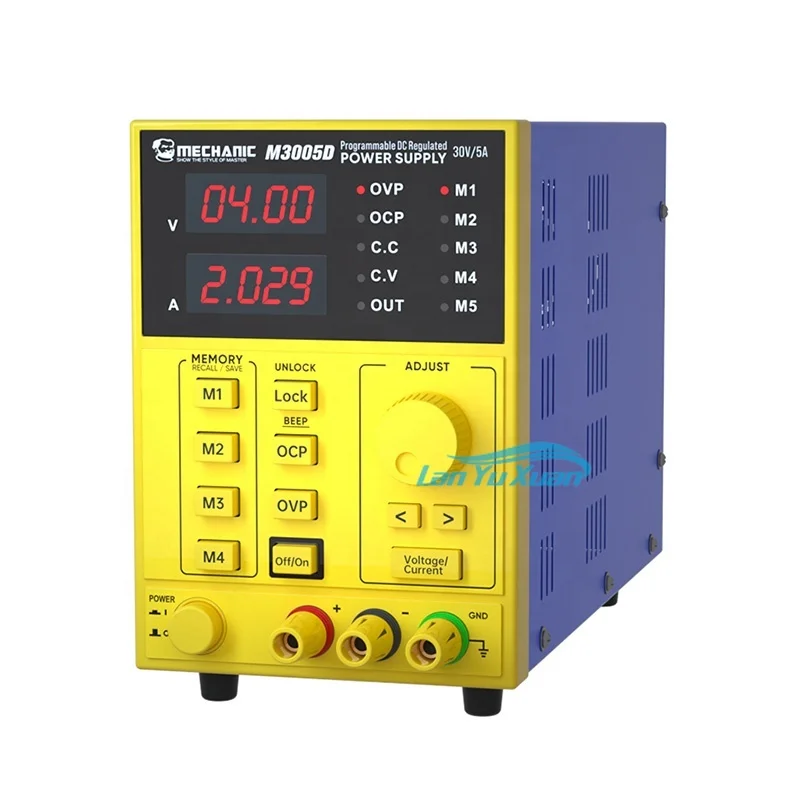 

Mechanic M3005D 30V 5A DC Power Supply Multifunctional Programmable Regulated Voltage Regulator Switch for Phone Repair