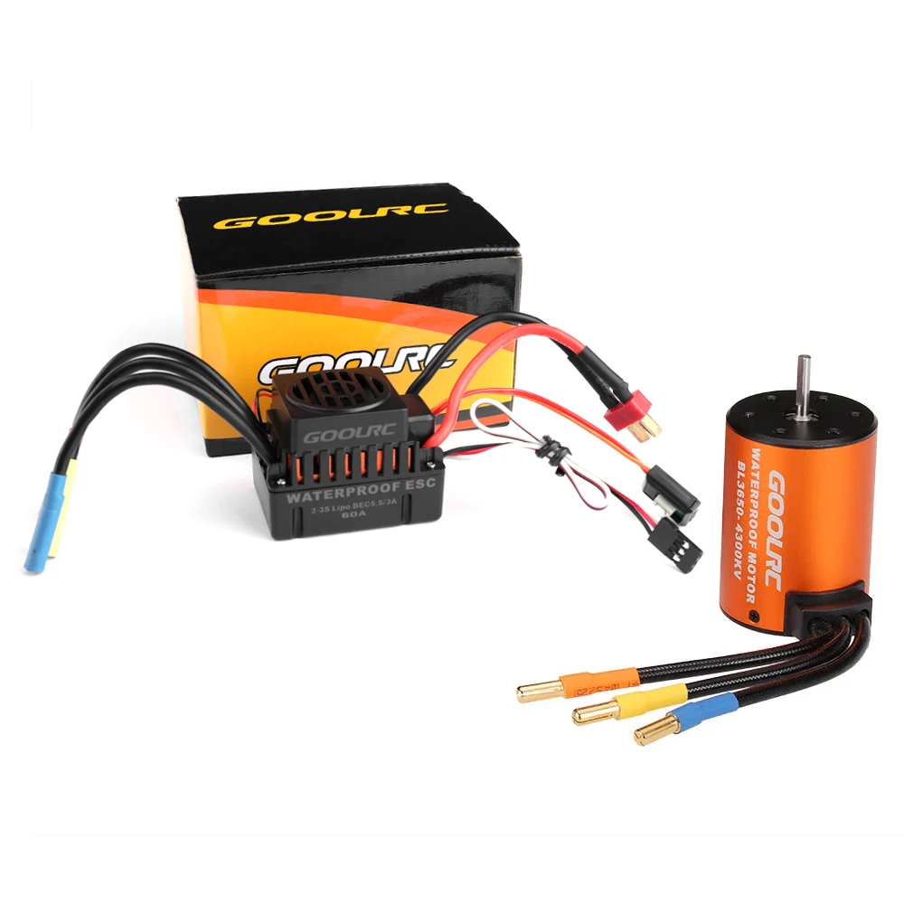 GoolRC アップグレード防水 3650 4300KV ブラシレスモーター 60A ESC