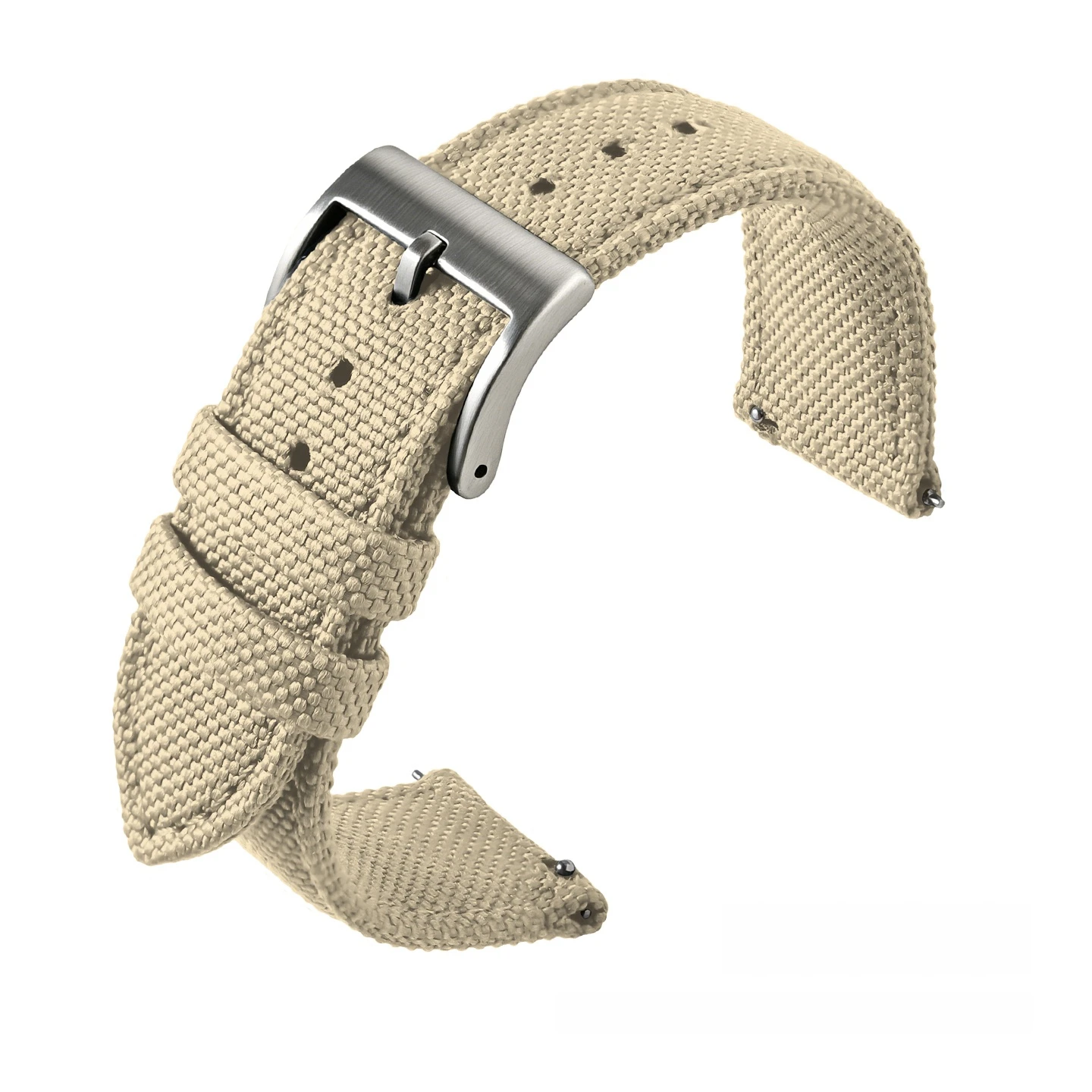 Breathable Sport Woven Nylon Canvas Watch Strap - Quick Release, Universal Fit,