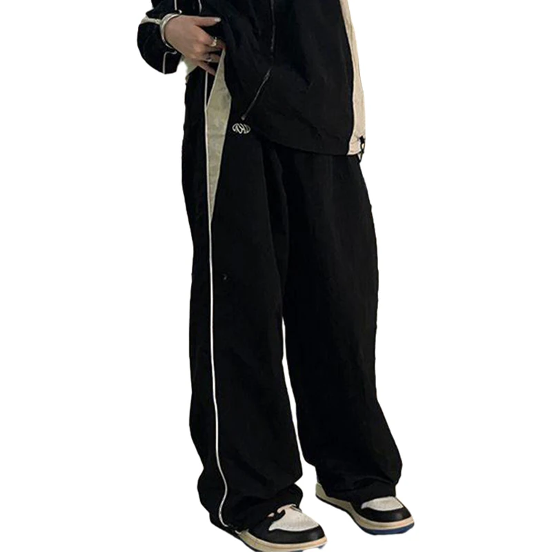 Women Casual Joggers Pants Korean 2023 Y2K Baggy Parachute Oversized Wide Leg Sweatpant Female Hip Hop Loose High Waist Trousers
