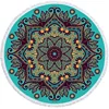 Mandala Geometric Round Beach Towel Tassels Bohemia Microfiber Bath Shower Towel For Kids Adults Picnic Yoga Mat Bikini Cover Up 1