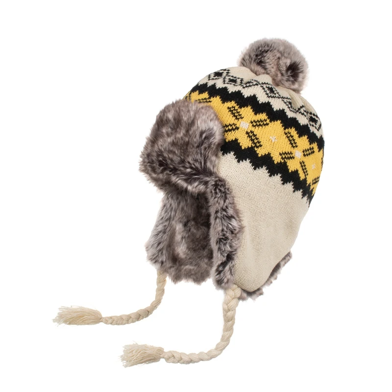 Nieuwe Winter Bomber Vrouwen Mannen Warme Sneeuwmuts Bont Pompom Winddicht Breien Oorklep Trapper Meisje Unisex Cap Bonnet Gift_voghion.com