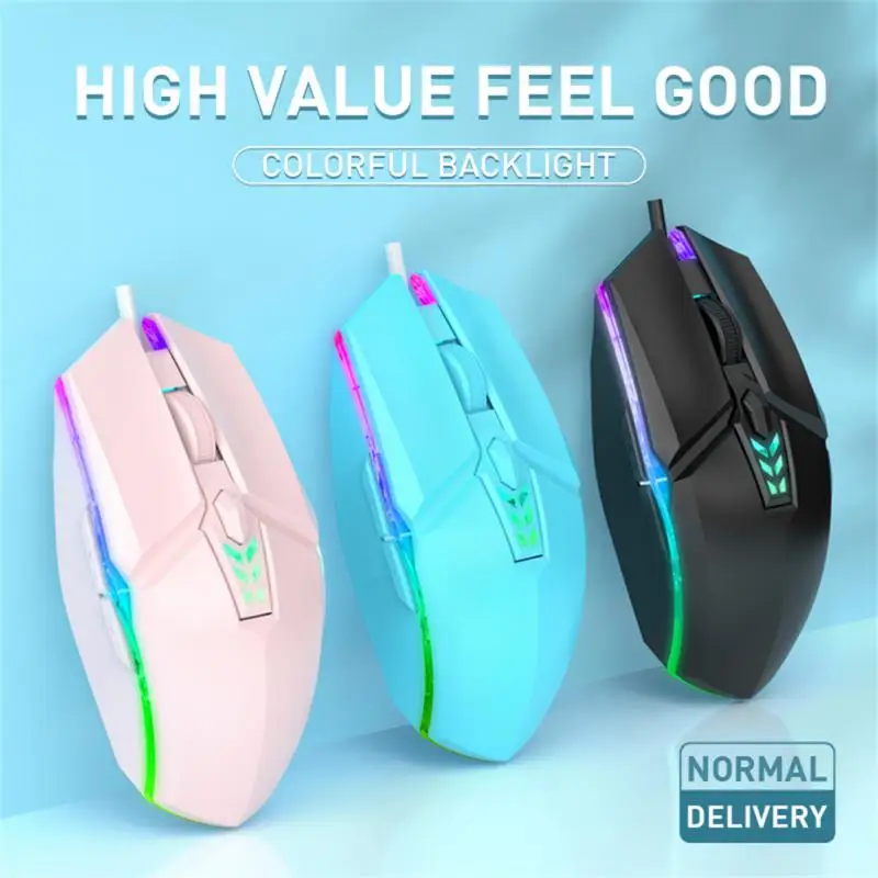 Usb Mouse Breathing Light 1600 Dpi Mouse Cablato Gamer Mouse Silenzioso Cablato Mouse Luminoso Da Ufficio Universale Per Mouse Gamer Gamer