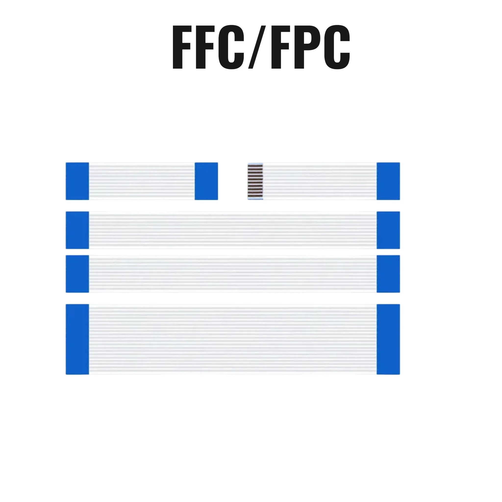 10PCS, FFC FPC 리본 플렉시블 플랫 케이블 4/6/8/10/12/14/16/18/20/24/30/34/40P 핀 피치 0.5MM 1.0MM A형 와이어 길이