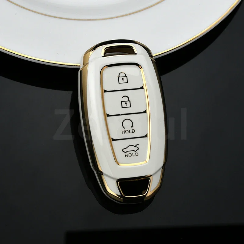 TPU Auto Shell Fob for Hyundai Elantra Grandeur Accent Solaris Sonata Palisade Kona Creta I20 I30 IX35 IX25 Car Key Case Cover