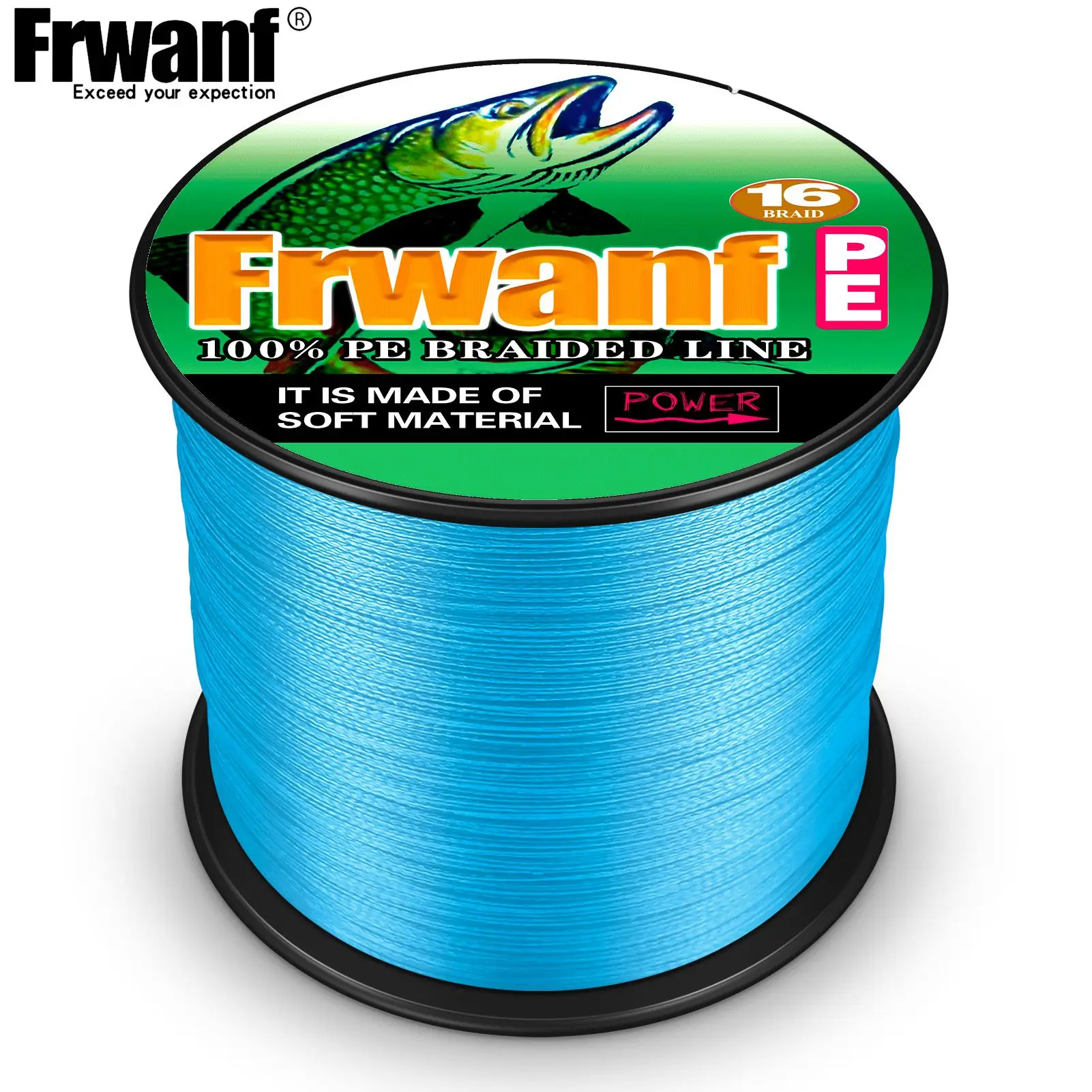 Premium 16-Strand Braided Fishing Line - Hollow Core, Abrasion Resistant PE for Freshwater & Saltwater